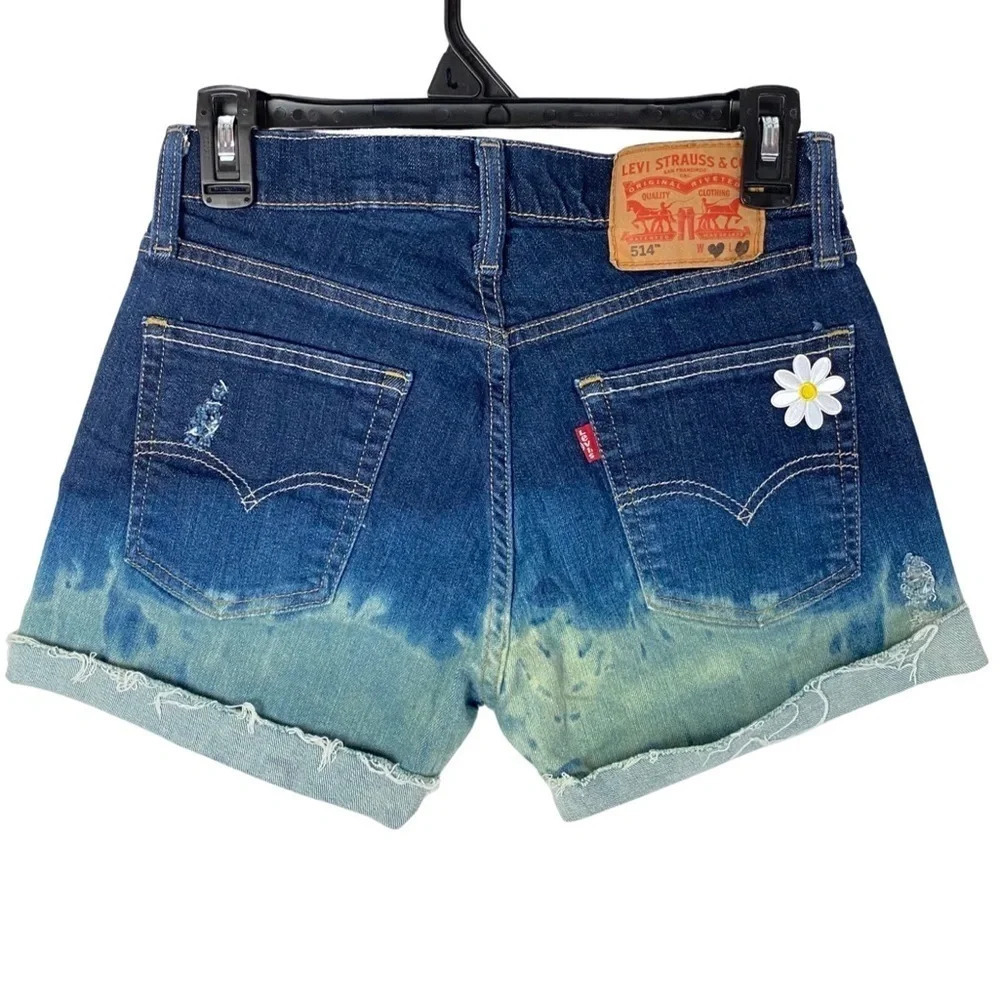 Levis Jean Shorts Womens Waist 26 Size 2 XS Levi’s Classic Denim Cut Off 514